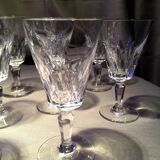 Set of 12 baccarat crystal water glasses carcassonne model