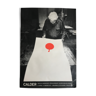 Affiche originale d'exposition d'Alexandre CALDER, Galleria Il Milione di Milano, 1971