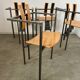 4 old raw design chairs Karl Friedrich Forster model Trix KFF postmodern 70s/80s