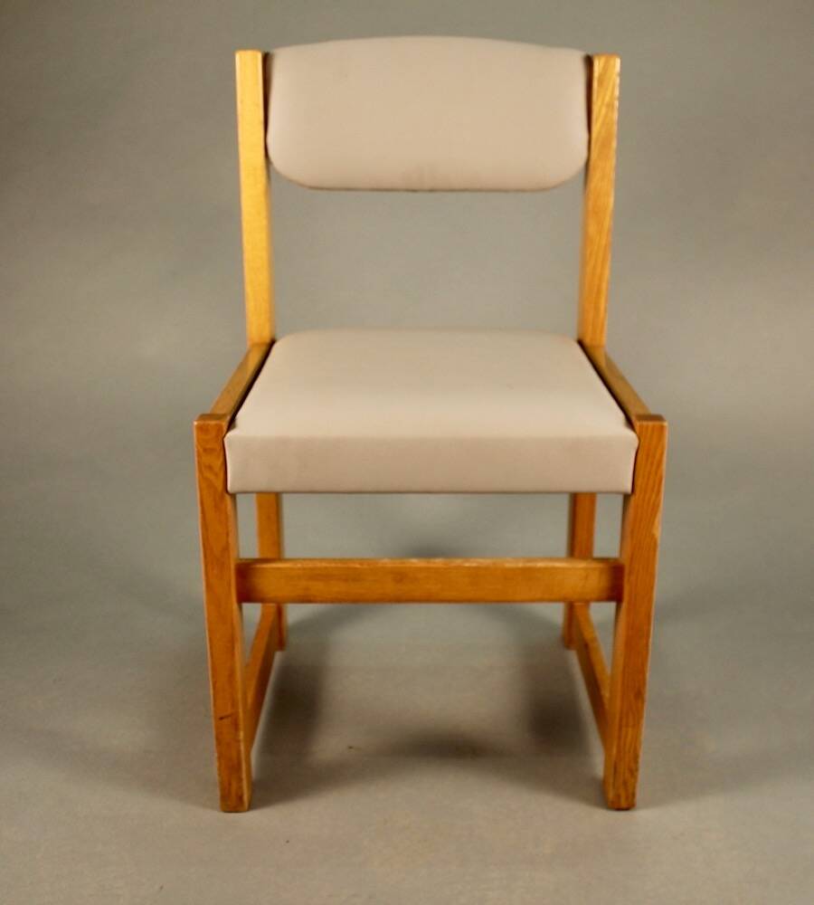 Set of 8 Brutalist Dining Chairs, 20th Century