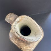 Vase pichet brutaliste marron en terre cuite