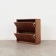 Walnut shoe cabinet, Scandinavian design