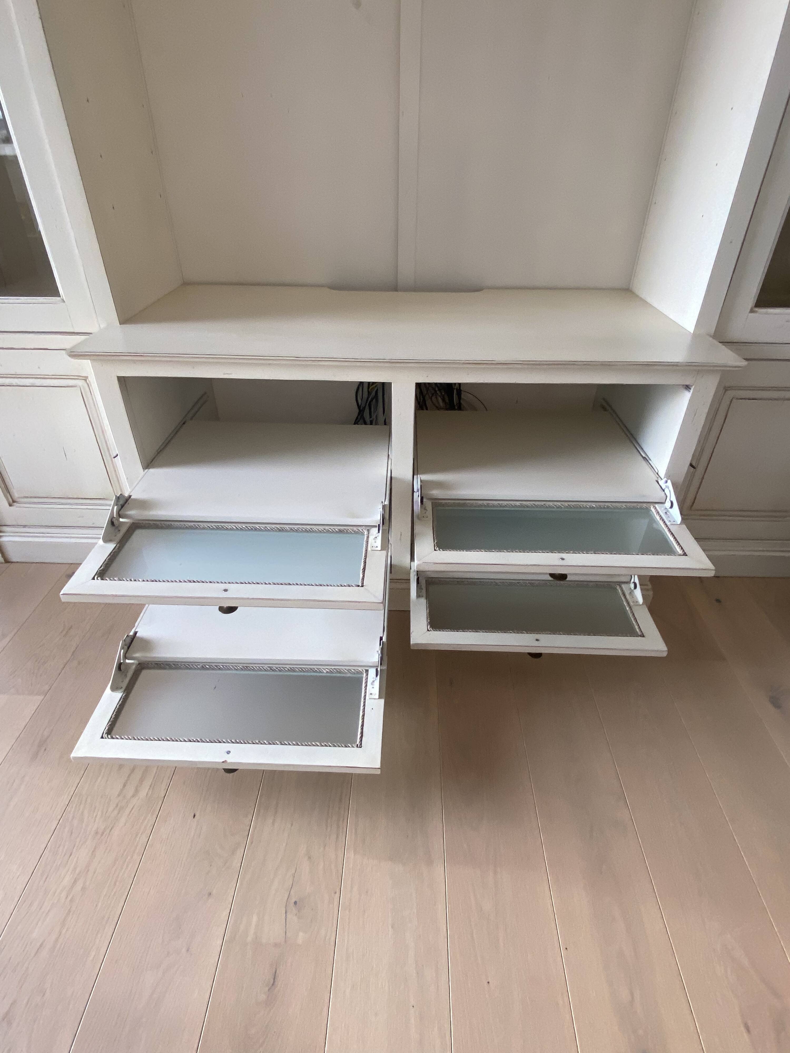 TV-library unit, signed Bernard Siguier, Belle-Hélène collection