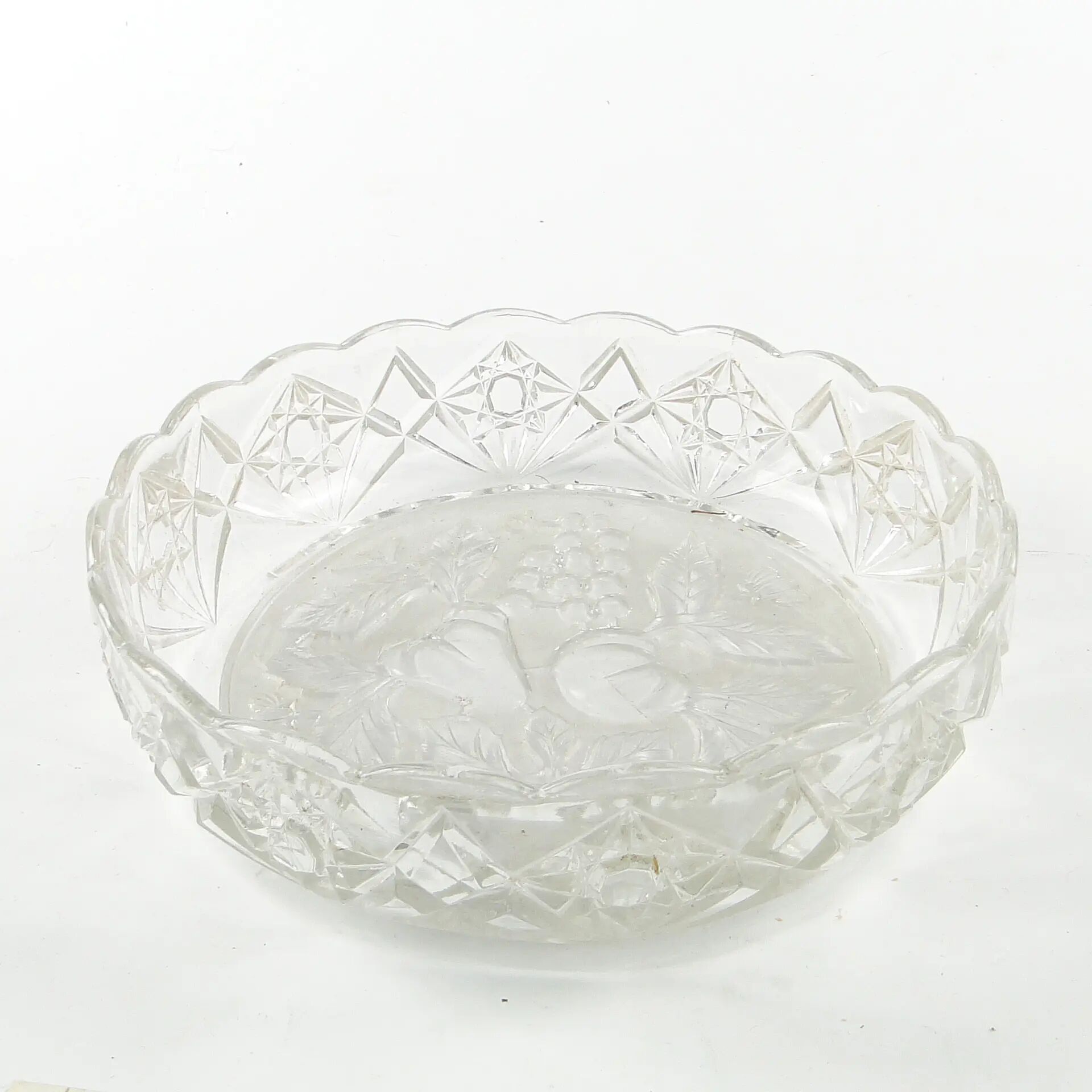 Bol à fruits, verre pressé, Ząbkowice, Pologne, années 1970