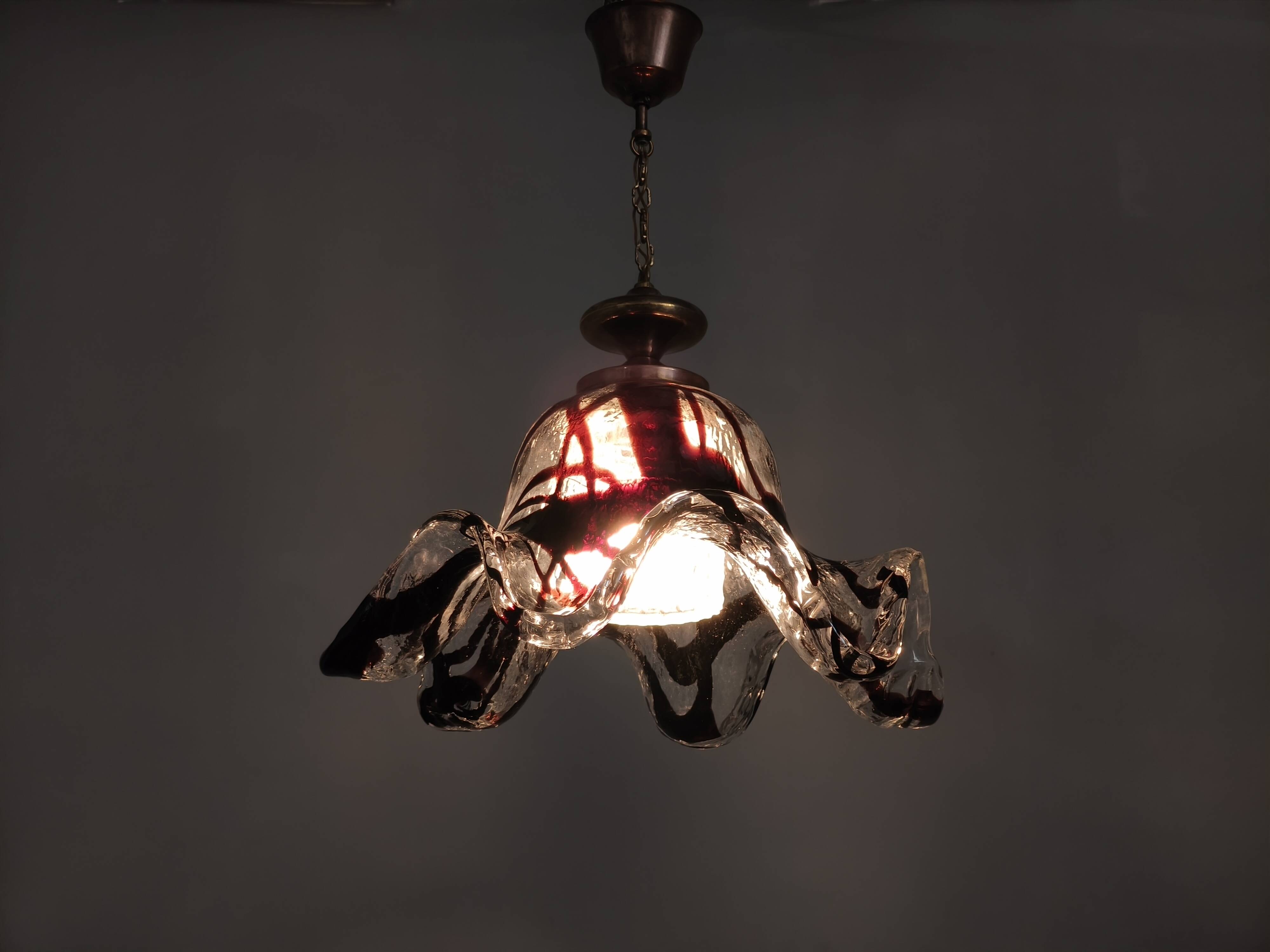 Pair of Murano Glass Pendant Lights, Italy, 1960s