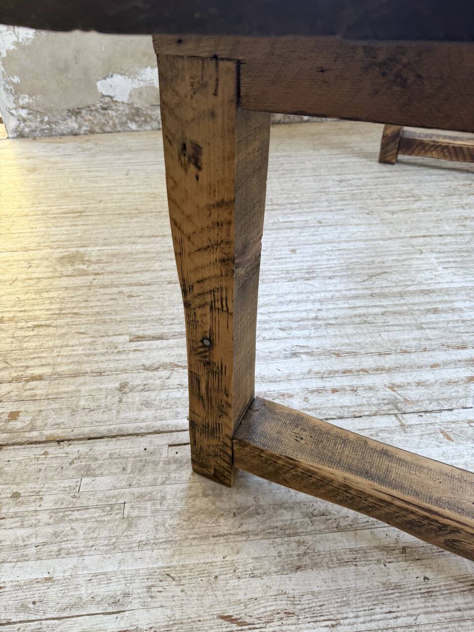 1950s pine farmhouse table 220cm