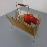 French metal magazine rack, 1960s