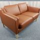 Borge Mogensen 2 seater cognac leather sofa model 2212 - newly reupholstered