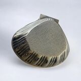 Boîte à bijoux en coquillage, plaqué argent, Italie, vers les années 1980.