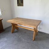 Table, mobilier de montagne en hêtre, 1950