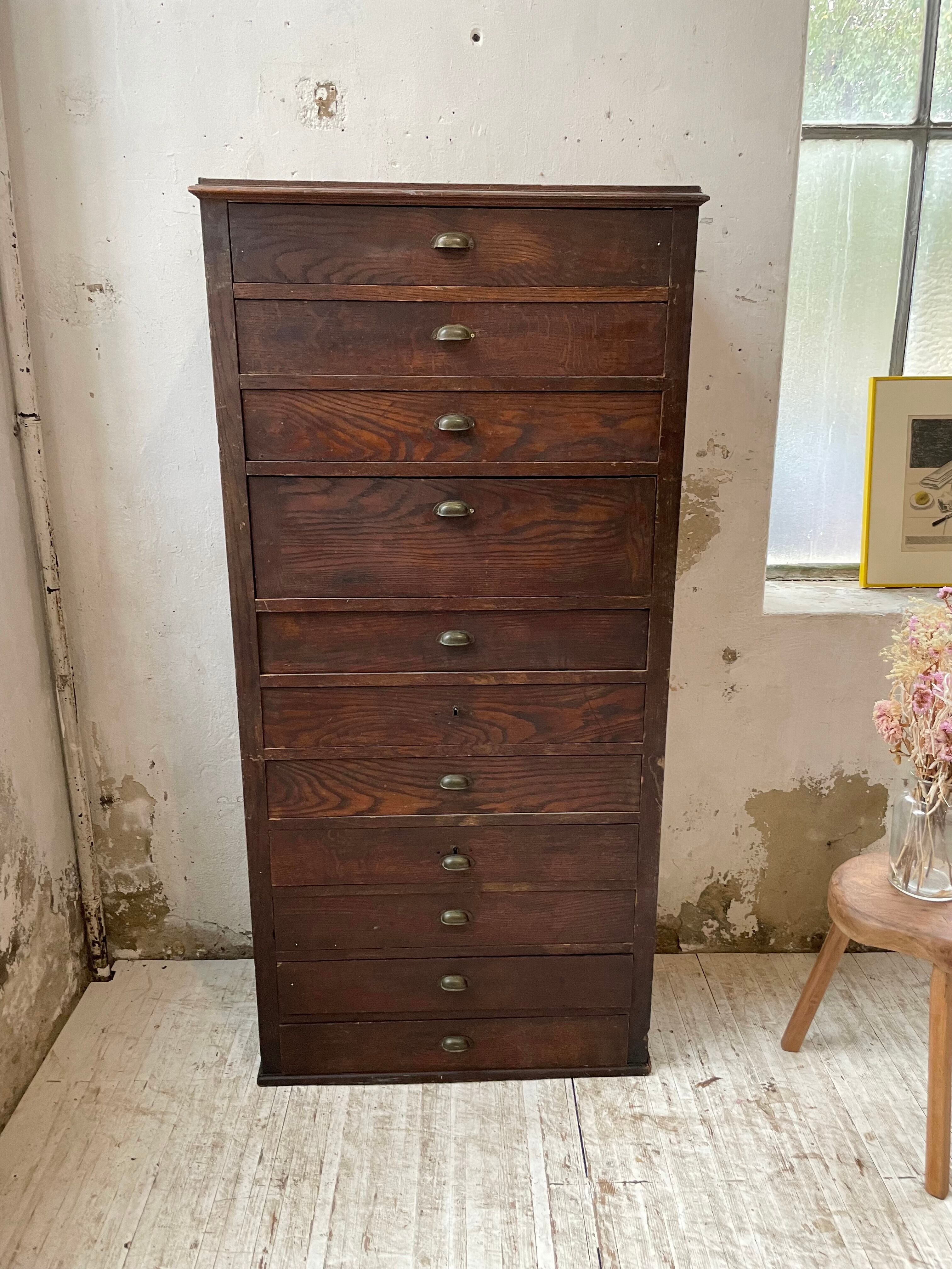 Workshop furniture with drawers XL oak