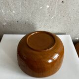 Vintage Japanese bowl in solid turned and varnished wood