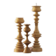 Bougeoirs Scandinaves en Bois, Set de 3
