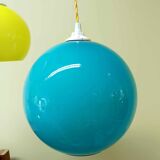 Pair of vintage ball pendant lights circa 1970