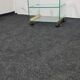 Vintage glass sidetable on wheels