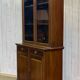 English walnut two-body library from the early 20th century.