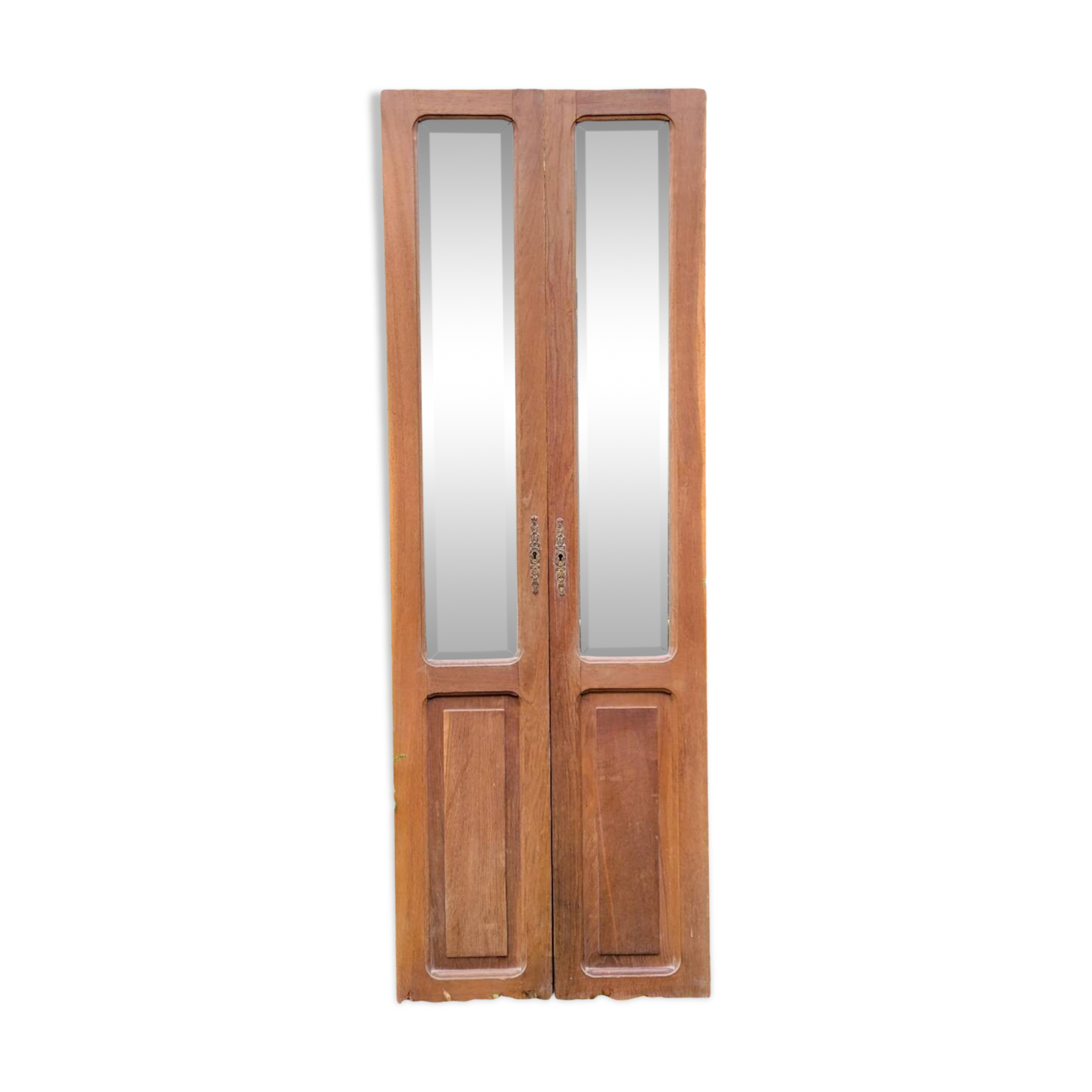 Double beveled mirrored closet doors