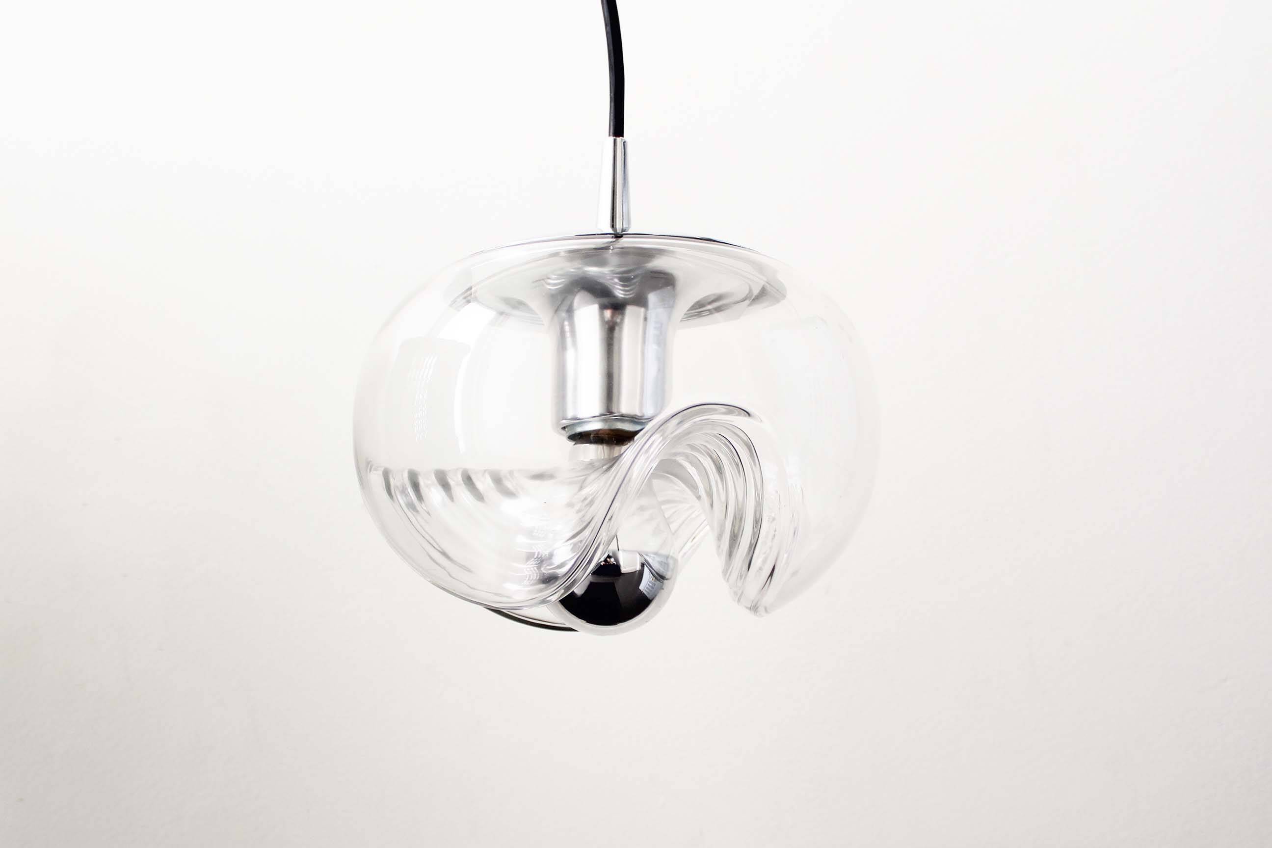 Petite ‘Futura’ pendant light by Koch & Lowy for Peill Putzler