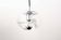 Petite ‘Futura’ pendant light by Koch & Lowy for Peill Putzler