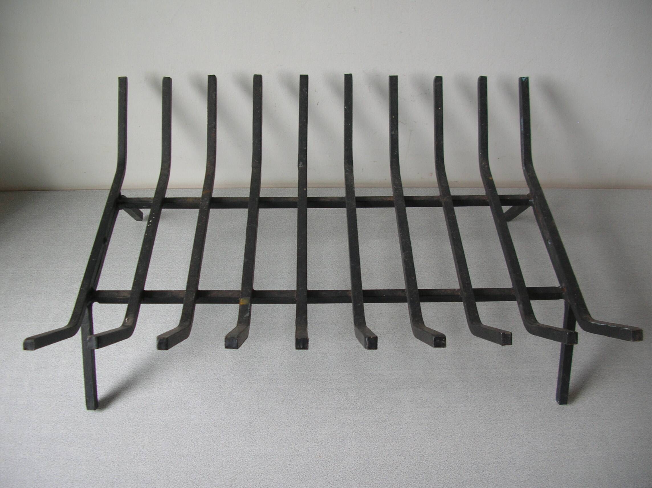 Metal log holder fireplace accessory grate log rest 49 cm