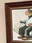 Original Swedish Oil on Canvas “Basket Weaving” Signed & Framed 27 × 33cm