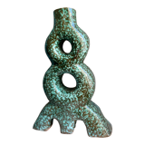 Handmade vase in light green terracotta