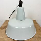 Industrial Grey Enamel Factory Pendant Lamp from Zaos, 1960s