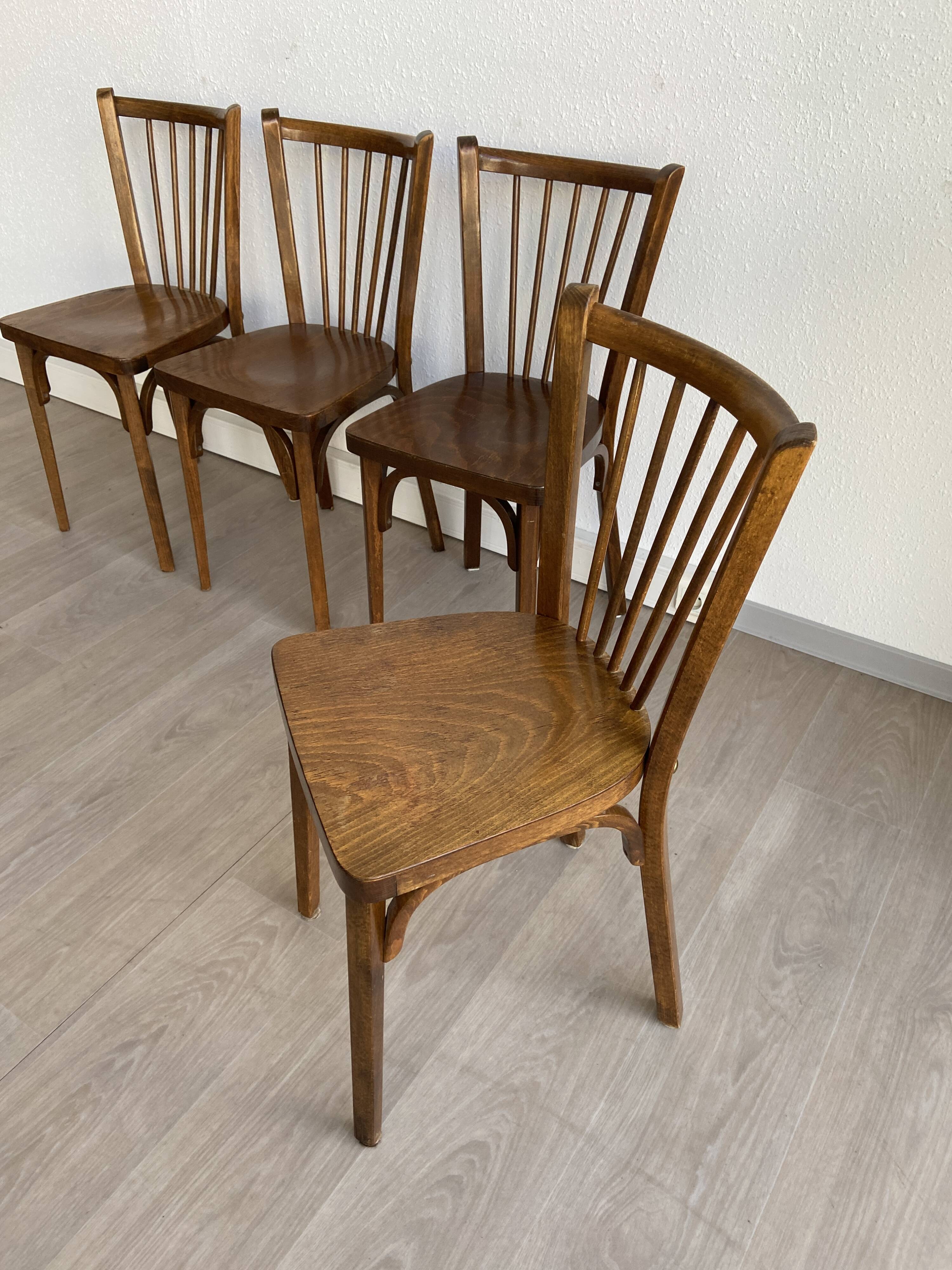 Set of 6 bistro chairs Baumann 60s