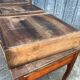 Antique solid cherry farmhouse table with 3 drawers and 2 pulls