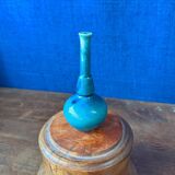 Small glazed terracotta soliflore vase. Mid 20th century.