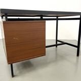 Pierre Guariche desk in teak and lacquered steel