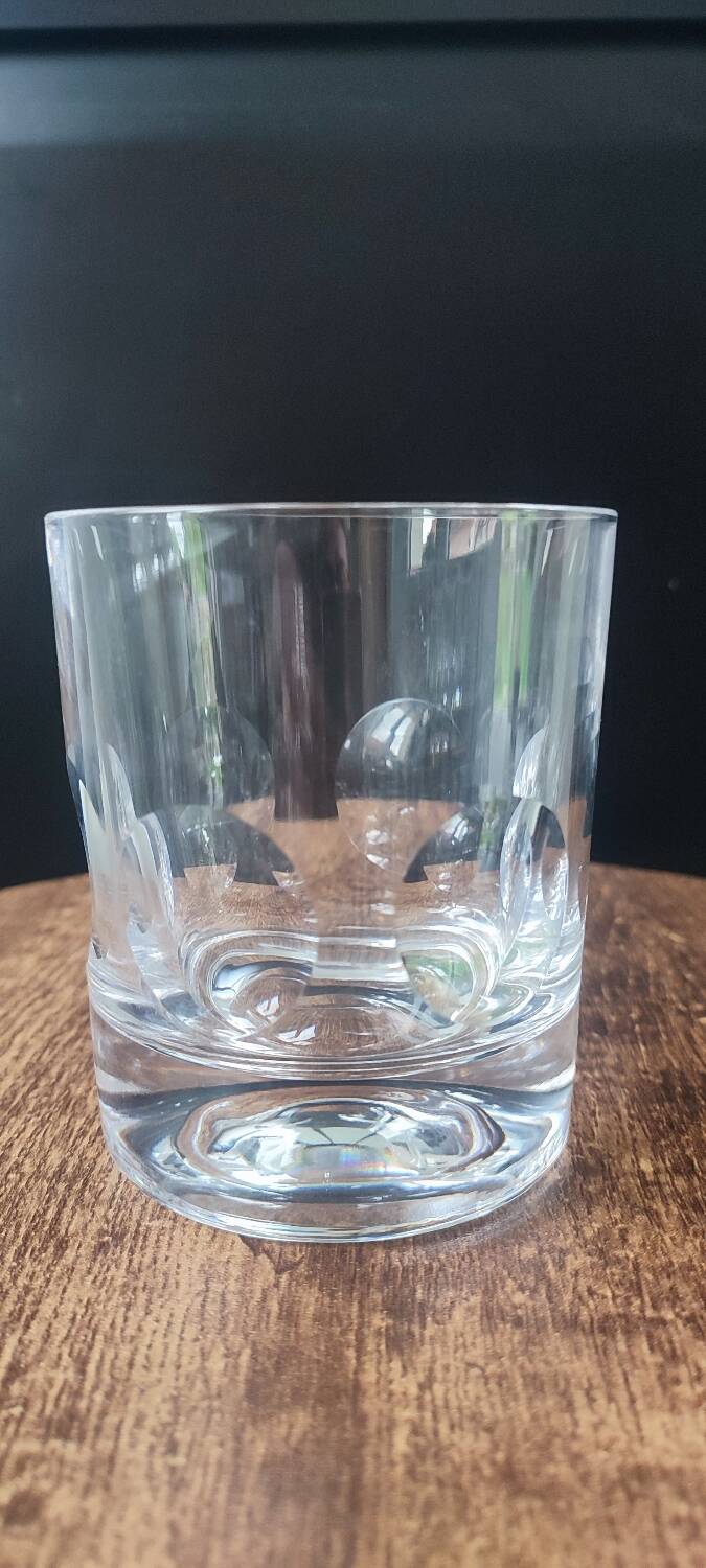 4 cut glass whiskey glasses