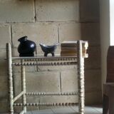 Old wooden sofa-bedside tip turned