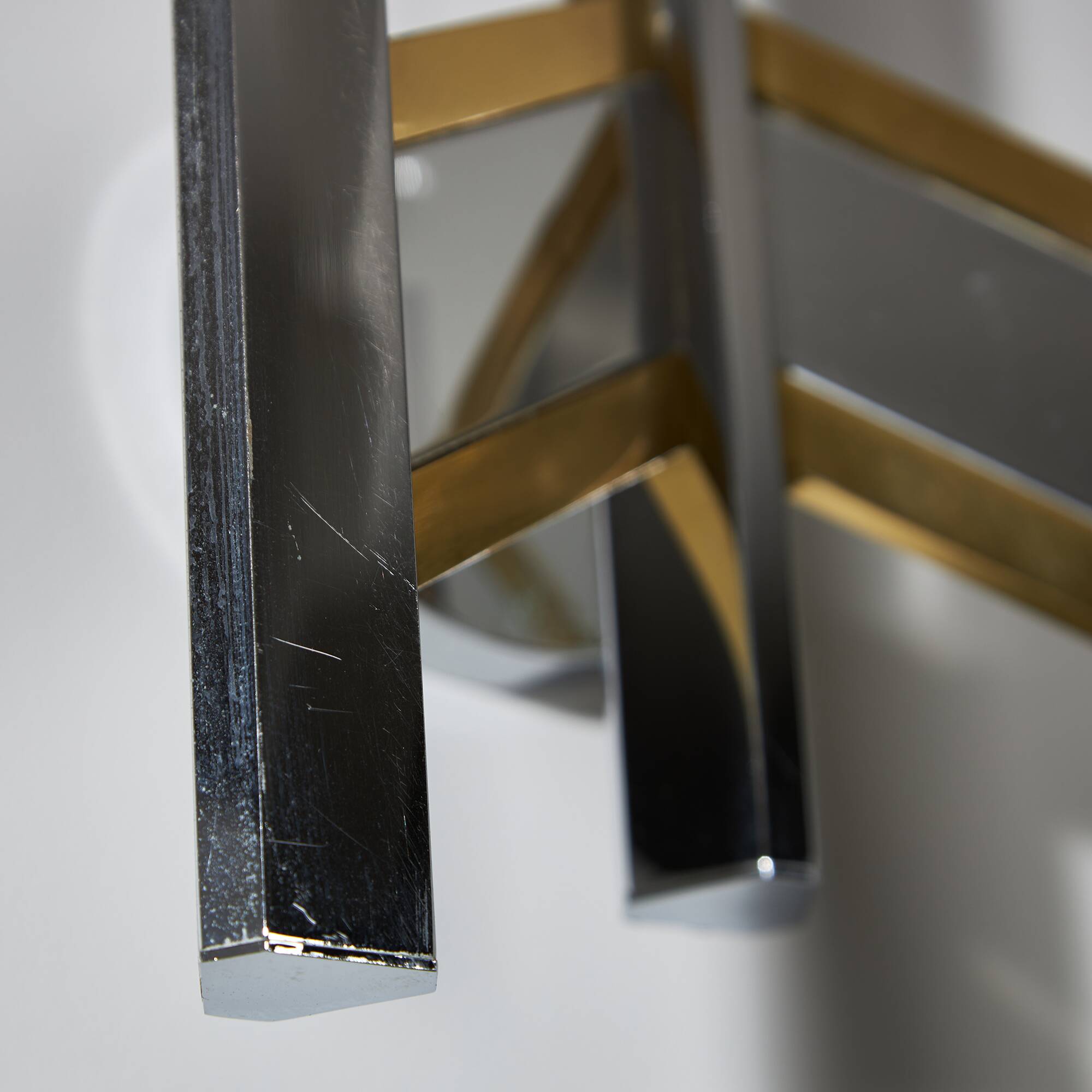 Sciolari Chrome and Brass-plated Wall Lamp, 1970s