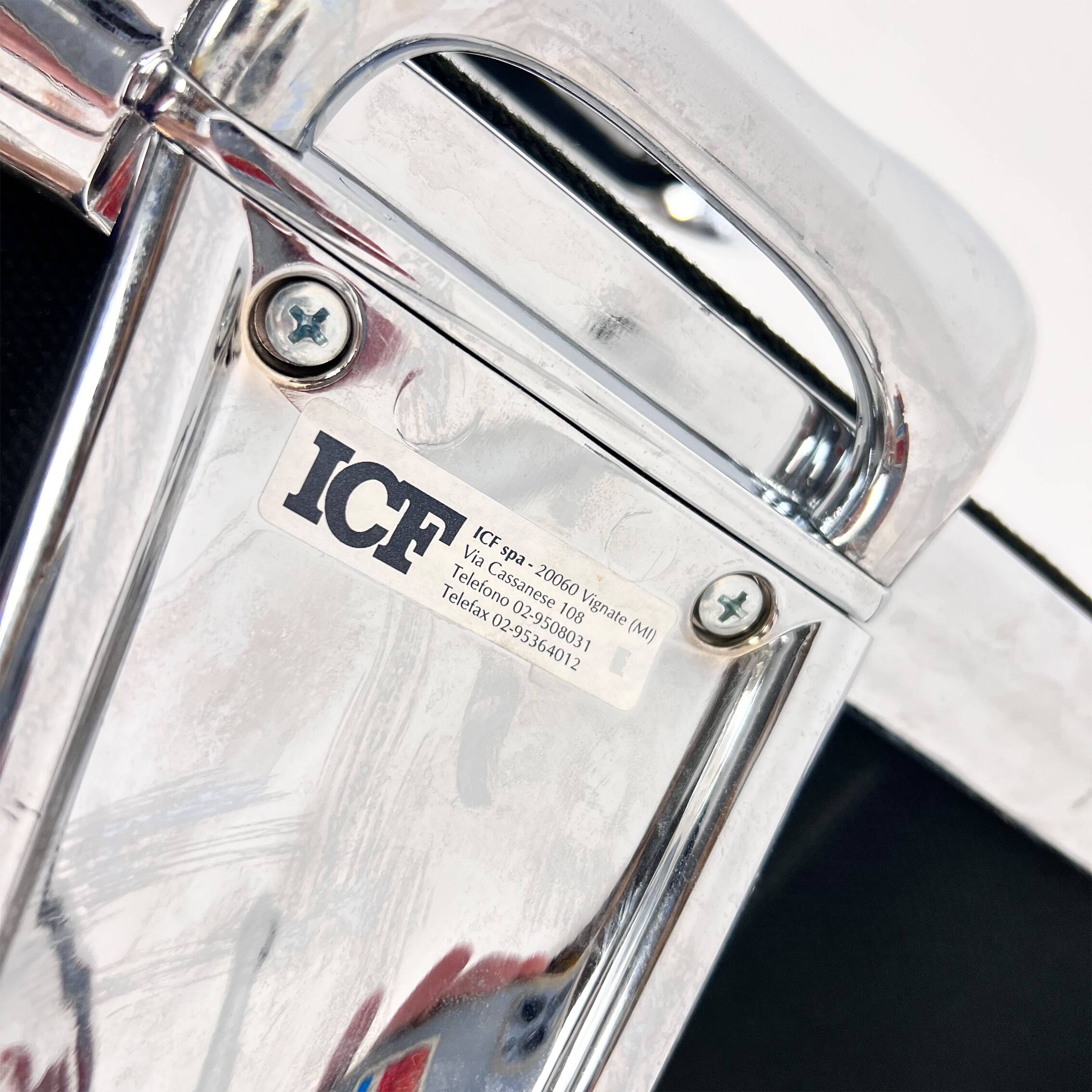 Italian-designed ICF UNA 708LC aluminum office chairs, 2000s