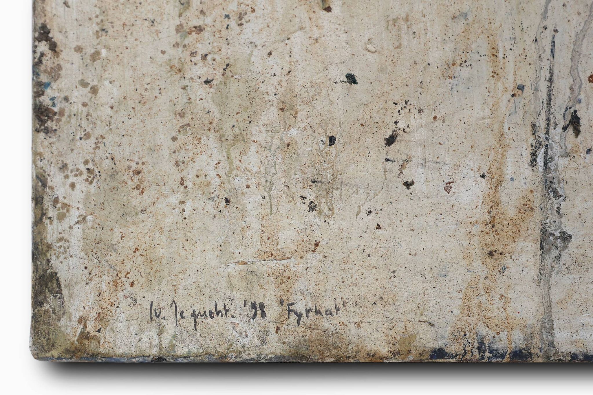 Ensemble de 2 peintures abstraites intitulées « Fyrhat » de l'artiste belge Nico de G