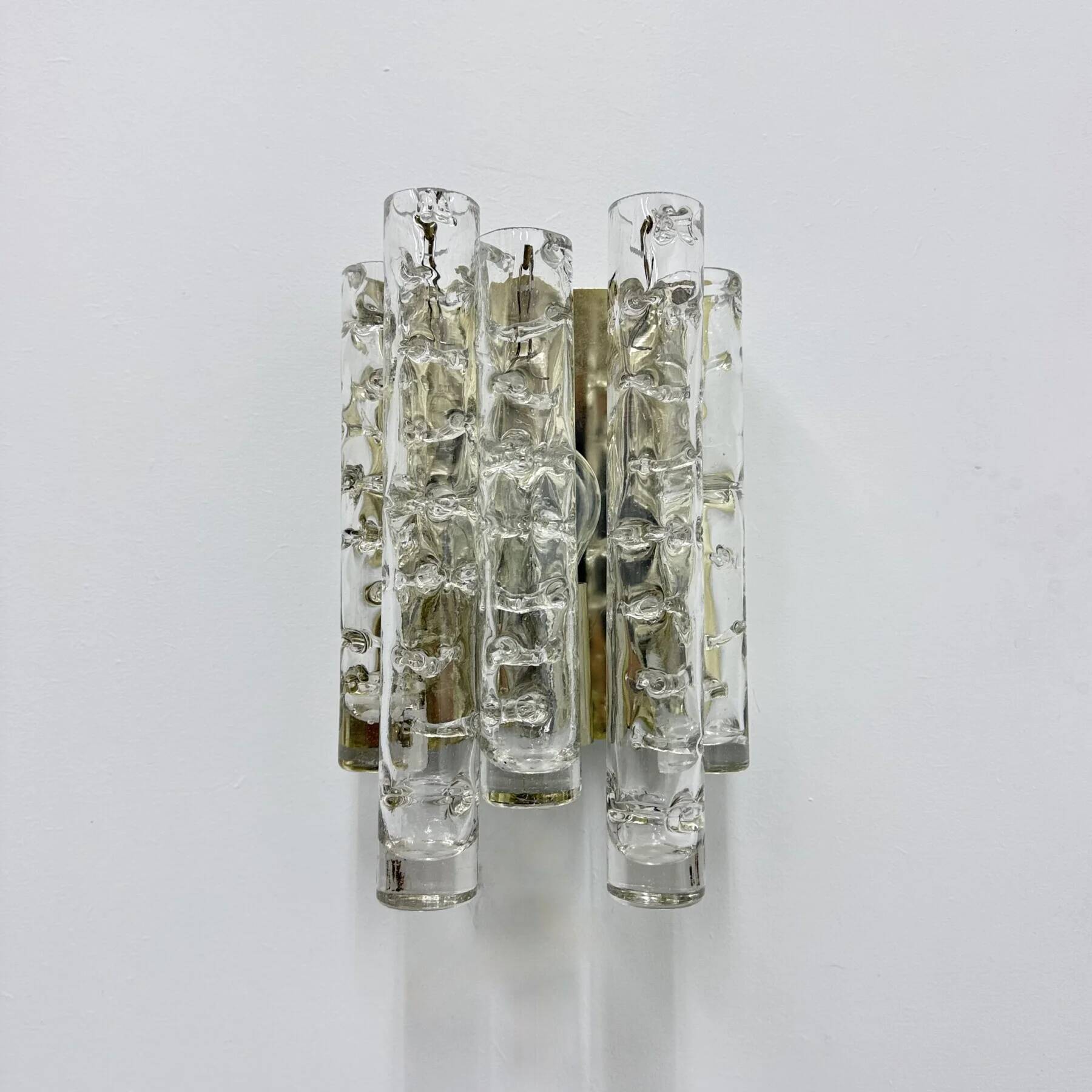 Doria Leuchten glass wall lamp sconce, 1970s