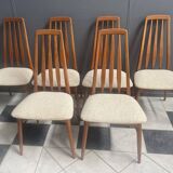 6 chaises à repas de Niels Koefoed pour Hornslet Danemark 1960