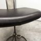Pair of French Army telegraph operator's swivel chairs, new leather