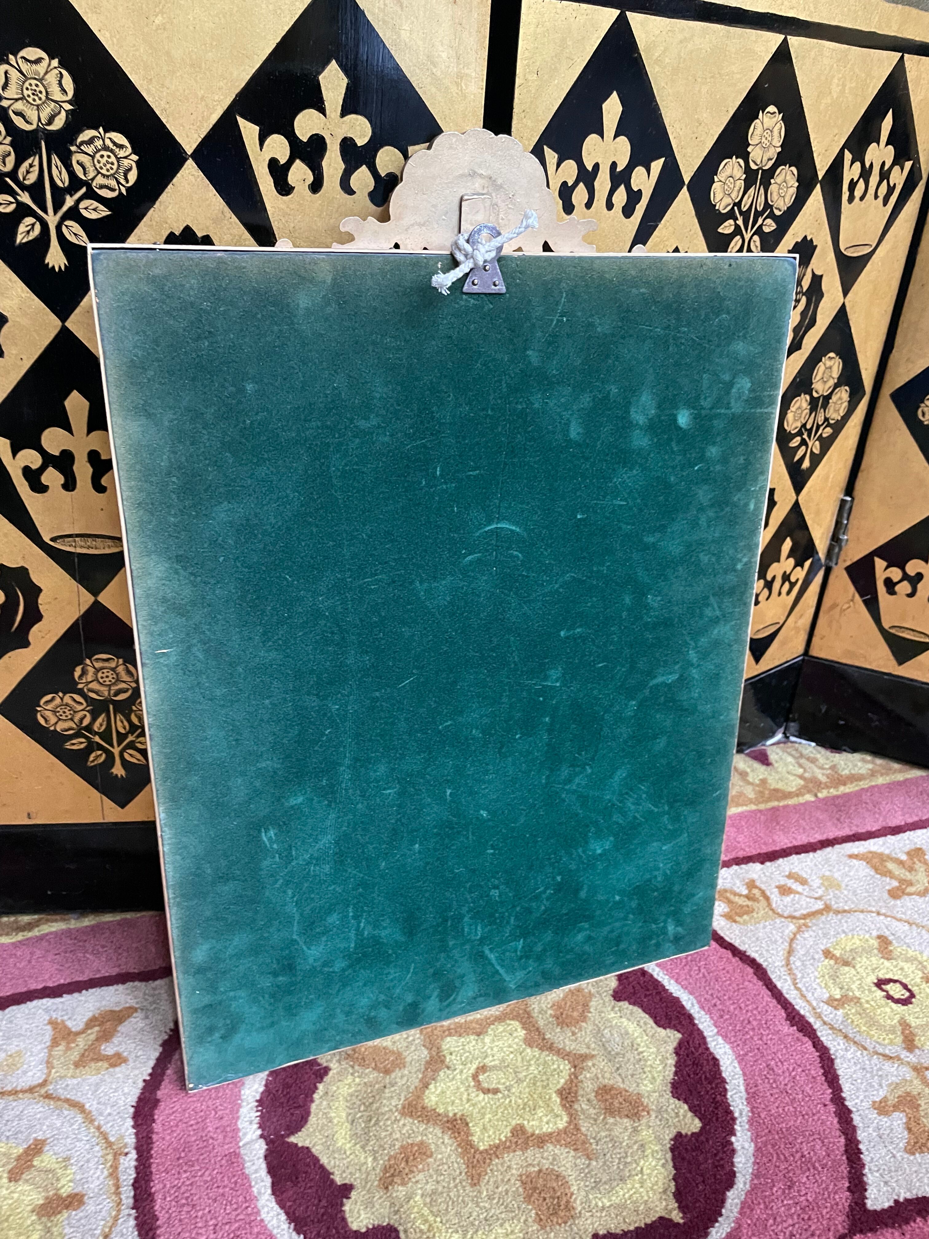 Brass mirror 1970, 35x50 cm