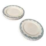 Green Fire Earth Set 6 large plates and 6 small plates