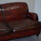 Restored leather canapé in Howard & Son style