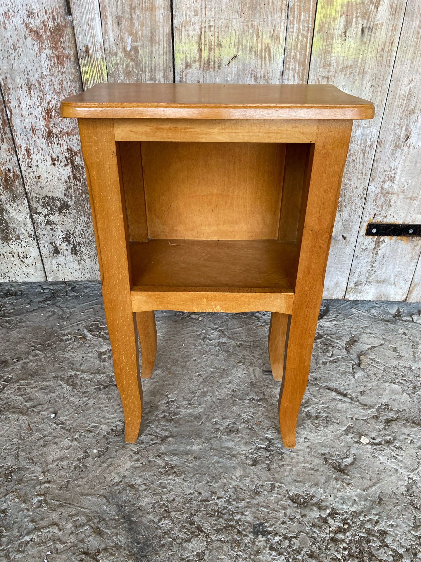 Antique Nightstand Light Wood Vintage Case
