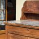 Grand buffet, meuble de toilette ancienne à dessus de marbre XIXe