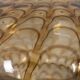 Vintage 1970s amber murano glass table lamp, italian design