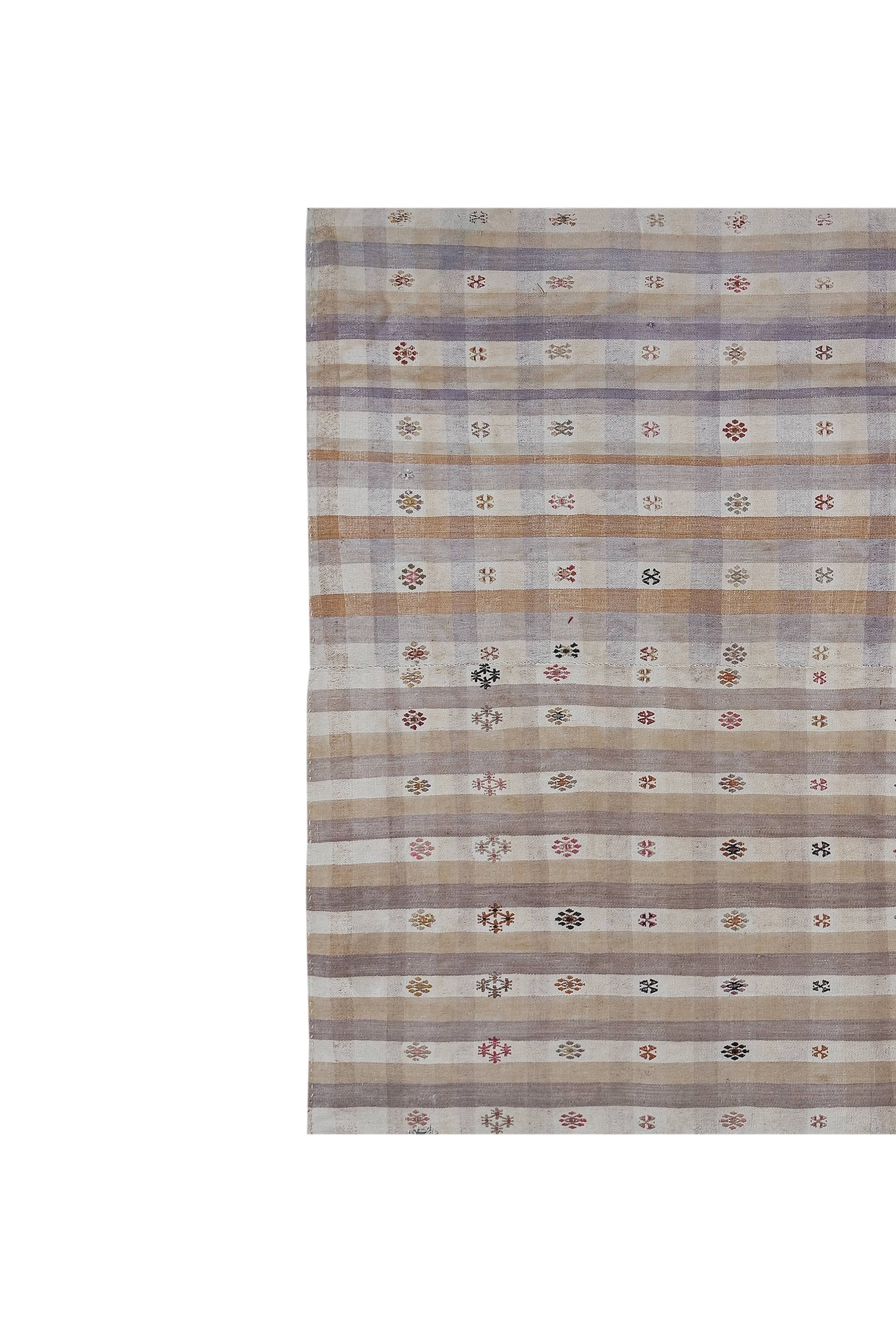 Vintage Turkish Oushak Rug Handwoven 182x260 cm