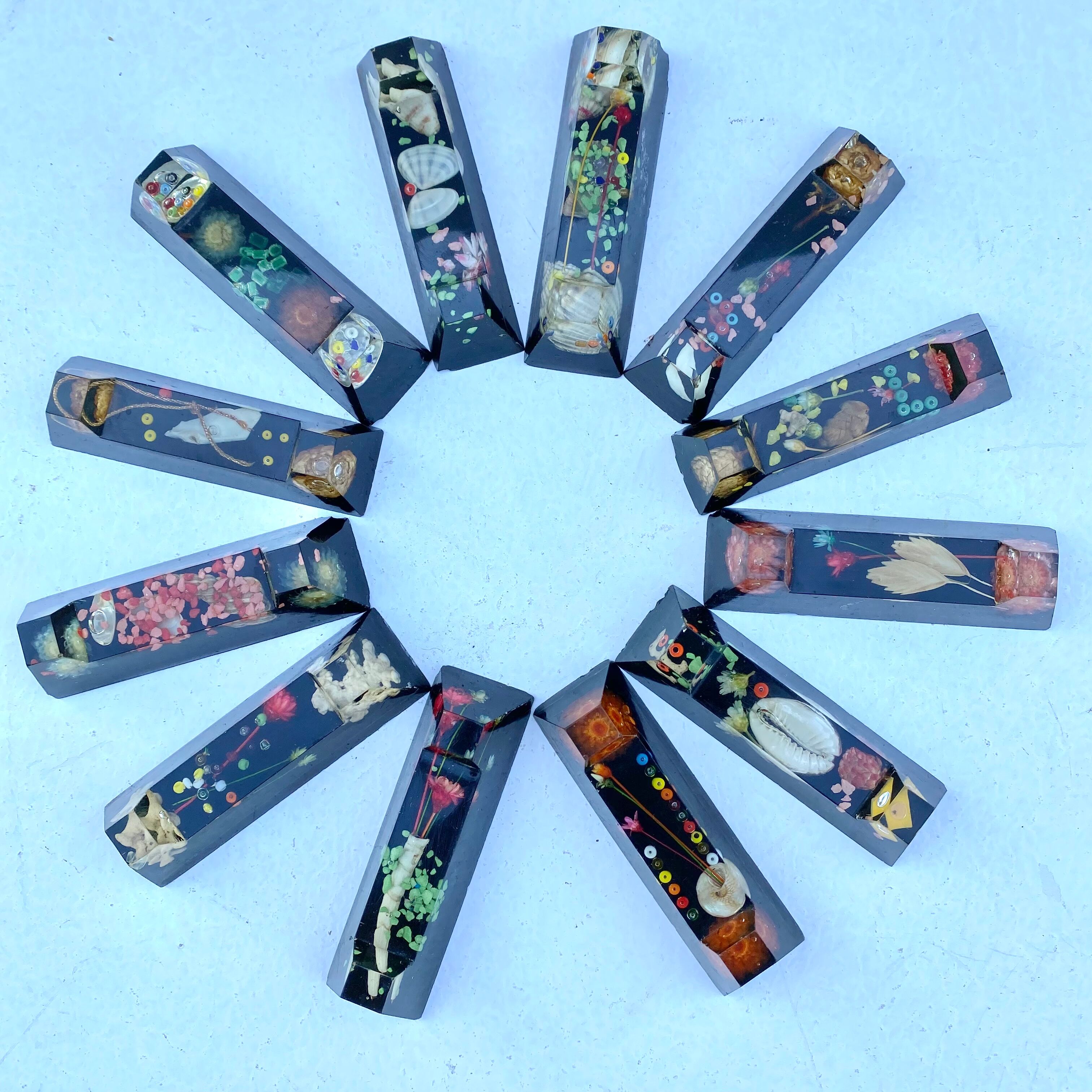 Vintage resin knife doors