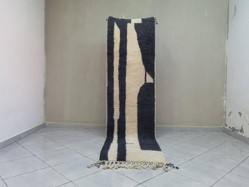 Moroccan runner rug size 75 x 300 cm