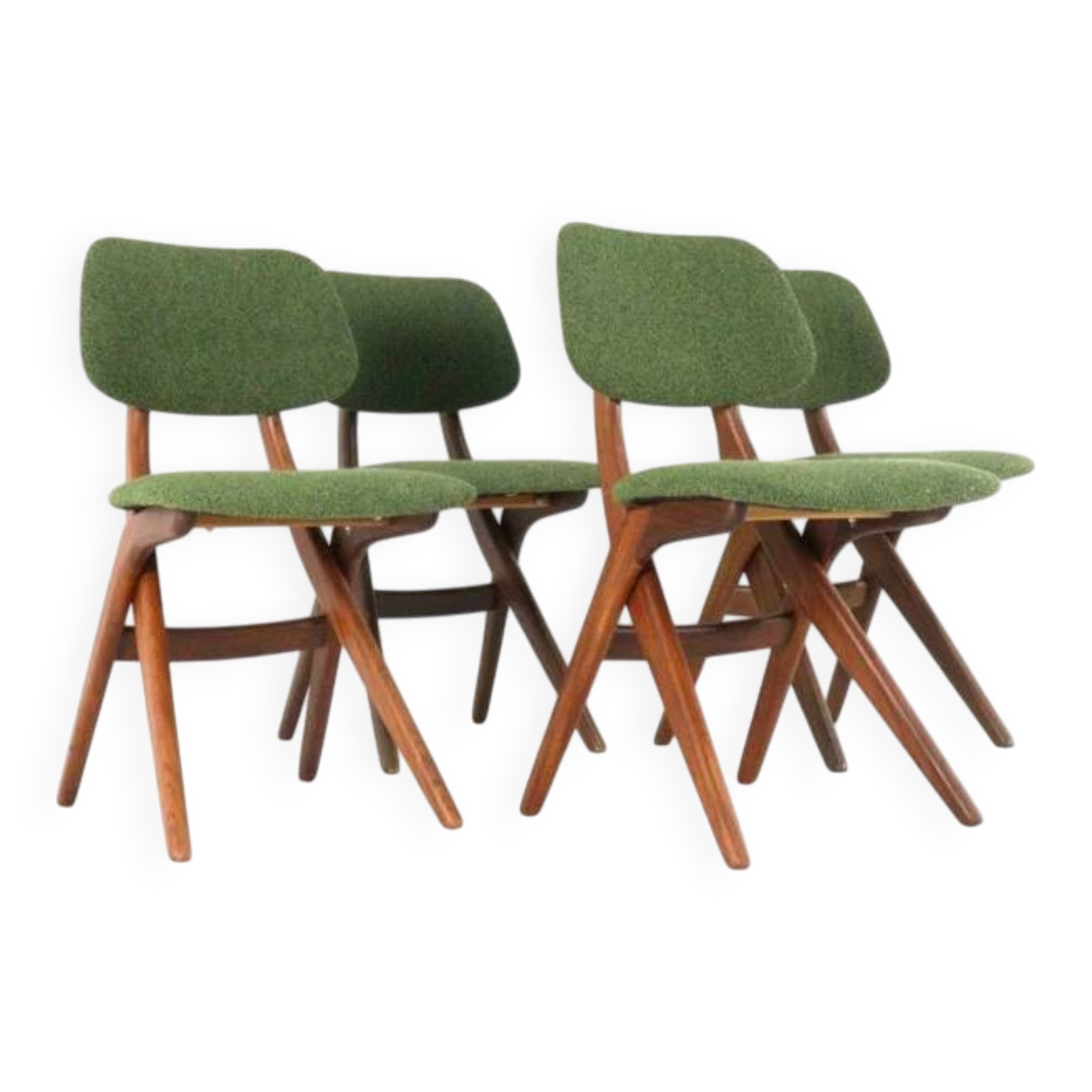 4 chaises ciseaux AwA restaurées, Pays-Bas milieu XXème