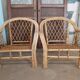Pair of rattan armchairs